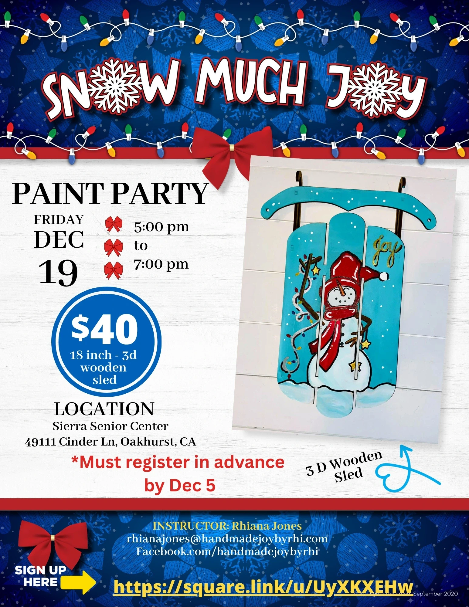 Snow Much Joy Paint Party